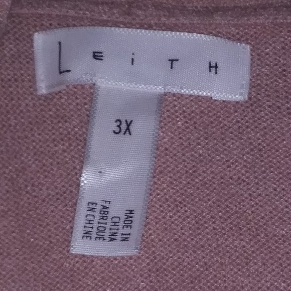LEITH Pink Soft Knit Shawl Collared Long Sleeve Duster Cardigan Size 3X - Picture 2 of 3